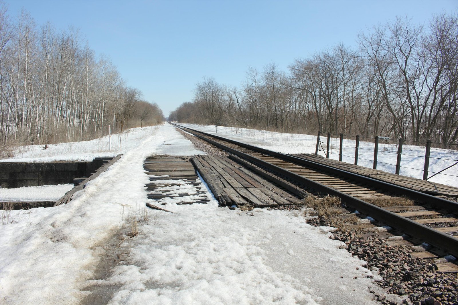 Looking east